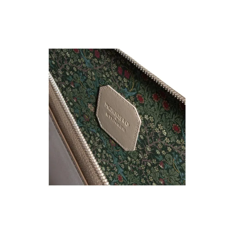 ETTINGER Cow Leather Clutch Medium Size Unisex Taupe-3