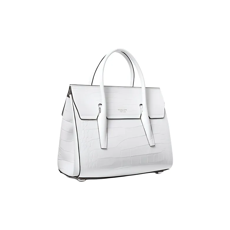 MICHAEL KORS Campbell Medium Crocodile Embossed Leather Satchel-1