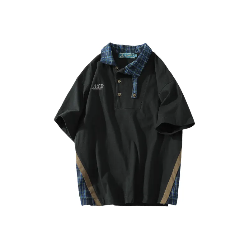 A SQUARE ROOT Polo Shirt Unisex Black-0