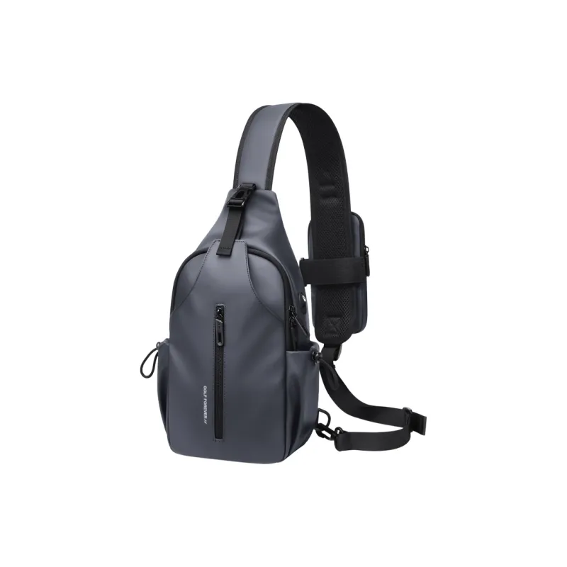 GOLF Water Repellent Fabric Sling Bag Men's Dusty Black/Elegant Gray-6