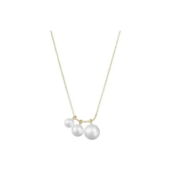 Sophie Bille Brahe 14kt Yellow Gold Stella Pearl Necklace