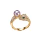 [Gold]Pink Purple Pearl Ring