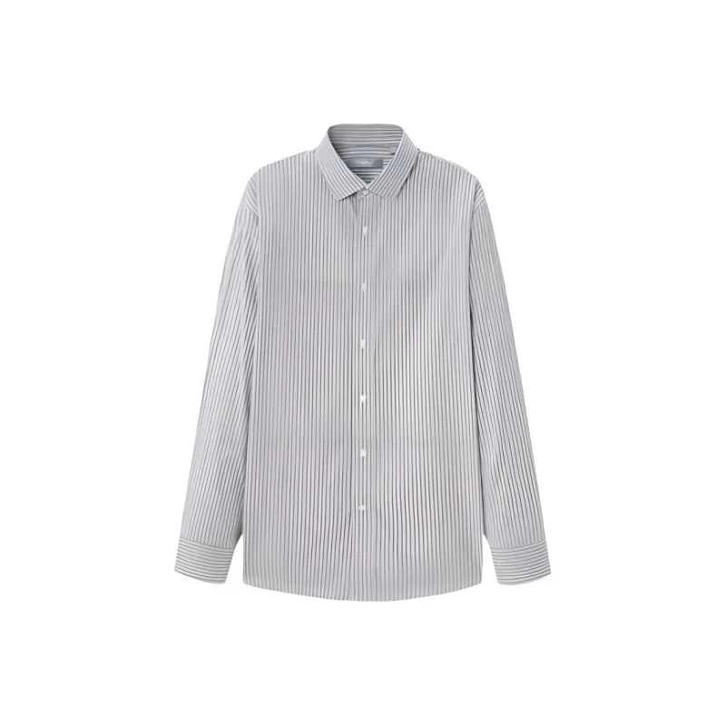 GOLDLION Shirt Men's Brown Stripes-0