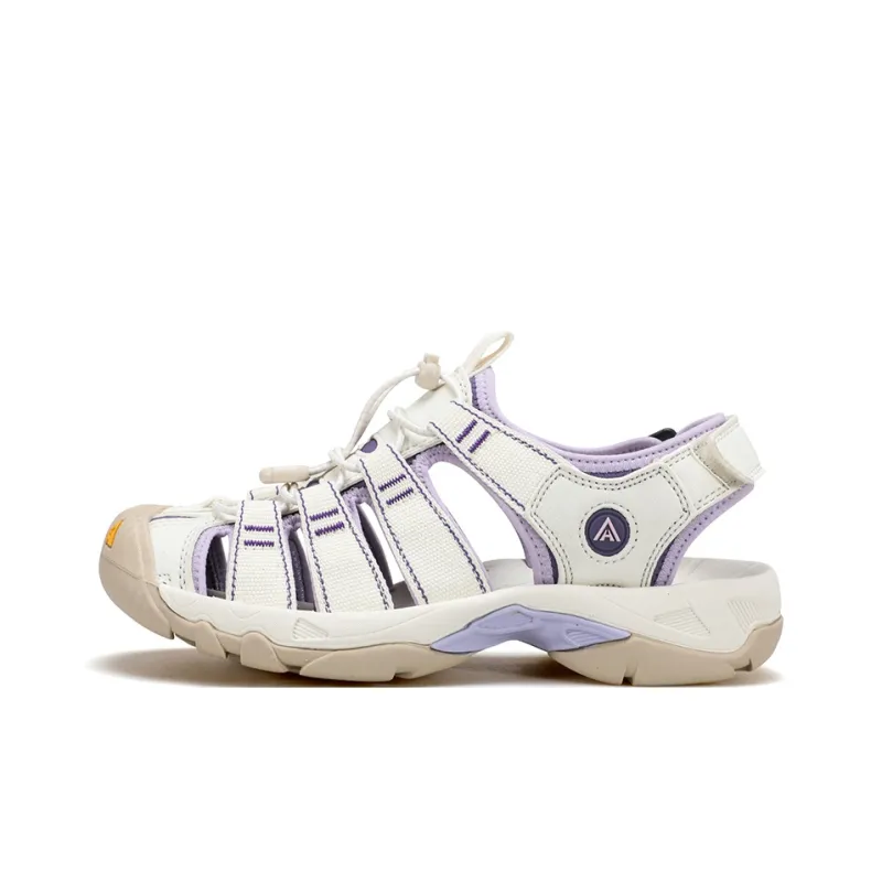 HUMTTO Odor Resistant Quick Dry Abrasion Resistant River Trekking Shoes Women's White Purple-0
