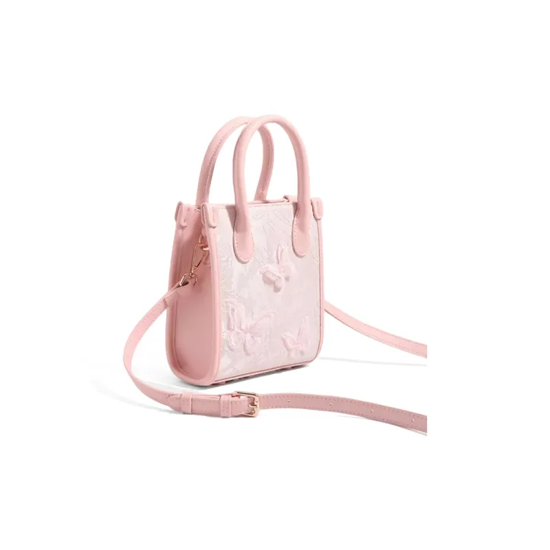 CLEVER& KETCH PU One Shoulder Handbag Women's White/Pink-7