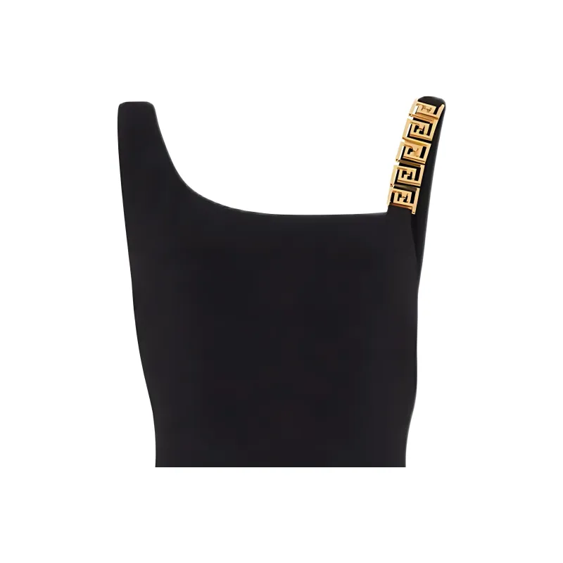 Versace X FENDI X VERSACE Sleeveless Dresses Women's Black-4