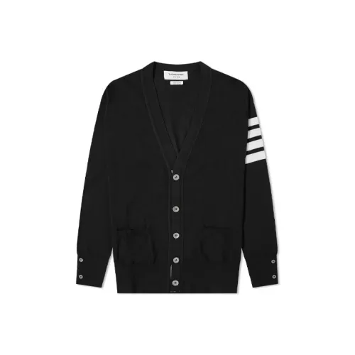 THOM BROWNE 4 Bar V Neck Knitted Cardigan