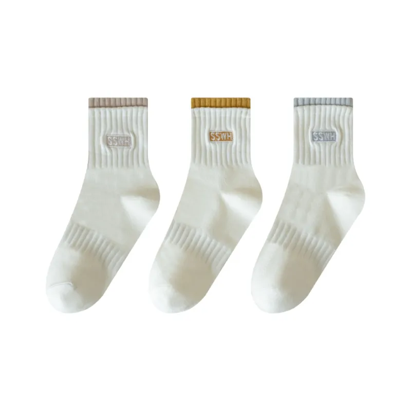 MIIOW Mid Calf Socks Women's 3 Pack-2