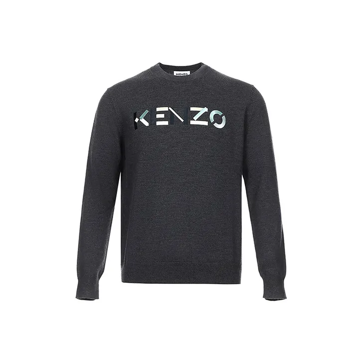 KENZO Logo Embroidered Knitted Jumper-0