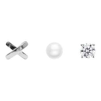 WANBAOYUANZHUBAO Silver 925 Stud Earrings Women's