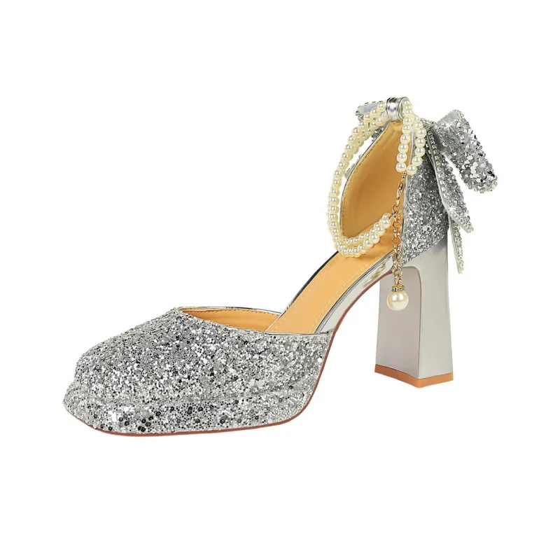 YAFEI XUANYU Chunky Heel High Heels 9CM Women's-4