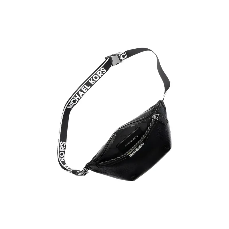 MICHAEL KORS MK Cooper Cow Leather Crossbody Bag, Fanny Pack Trumpets Men's Black-1