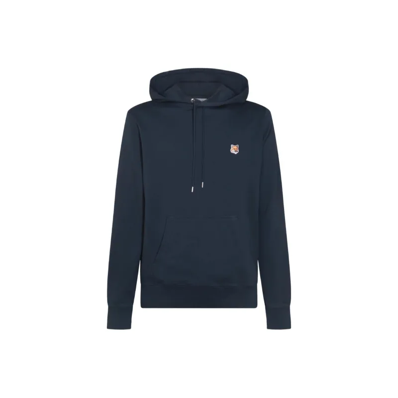 Maison Kitsune Fox Head Patch Drawstring Hoodie-0