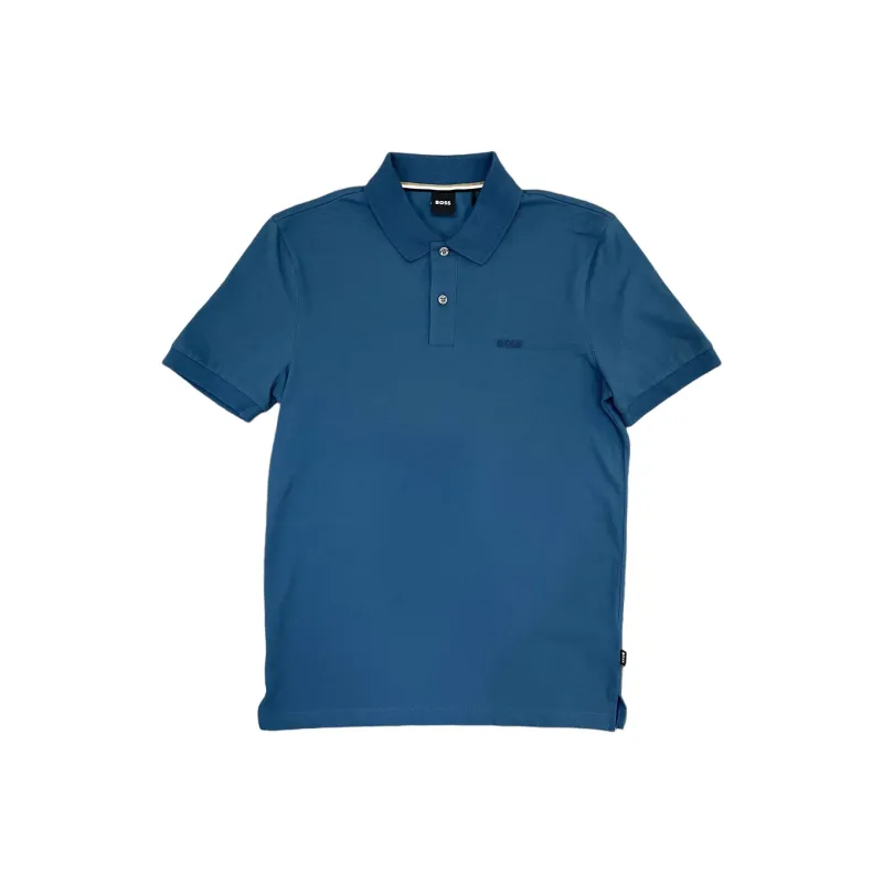 HUGO BOSS Logo embroidered Cotton Polo Shirt-0