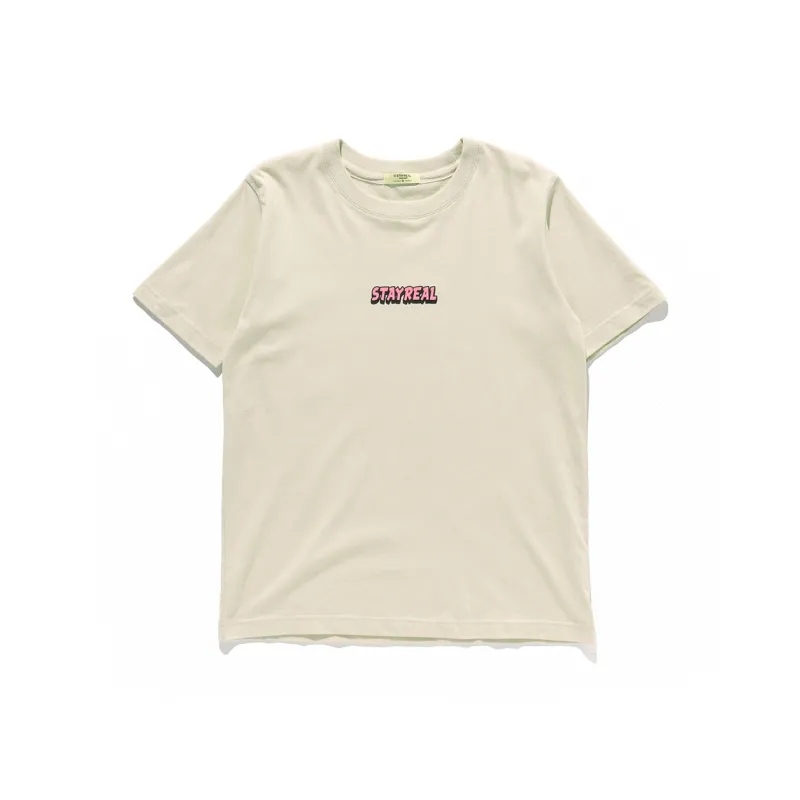 STAYREAL Multicolor Crew Neck Short Sleeved T Shirts Unisex-2
