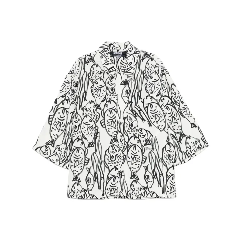 Jacquemus Fish Print Boxy Shirt-0