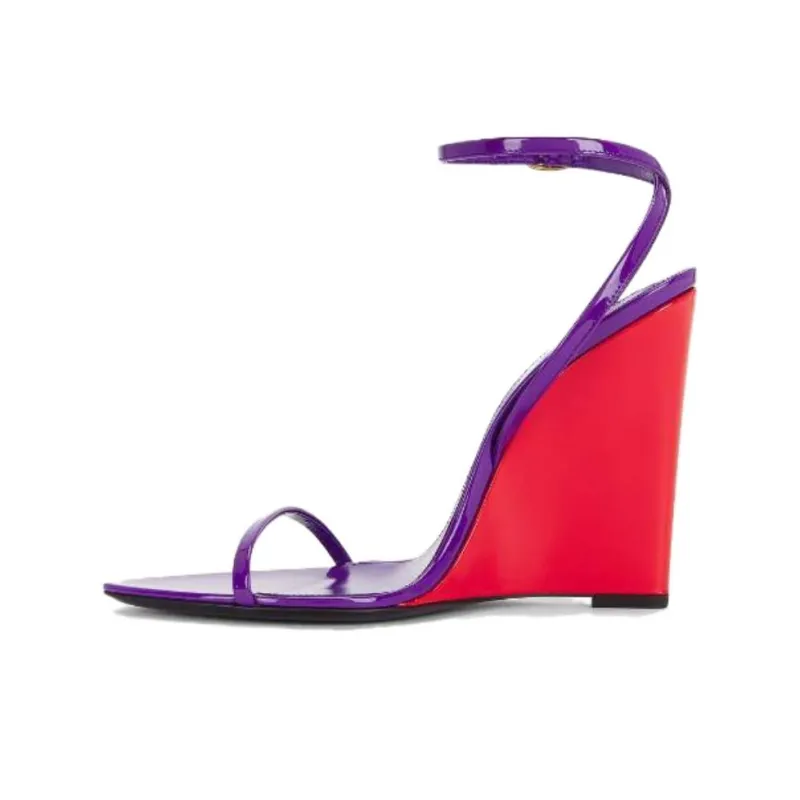 SAINT LAURENT May One Strap Sandals 11cm Women's Purple-0