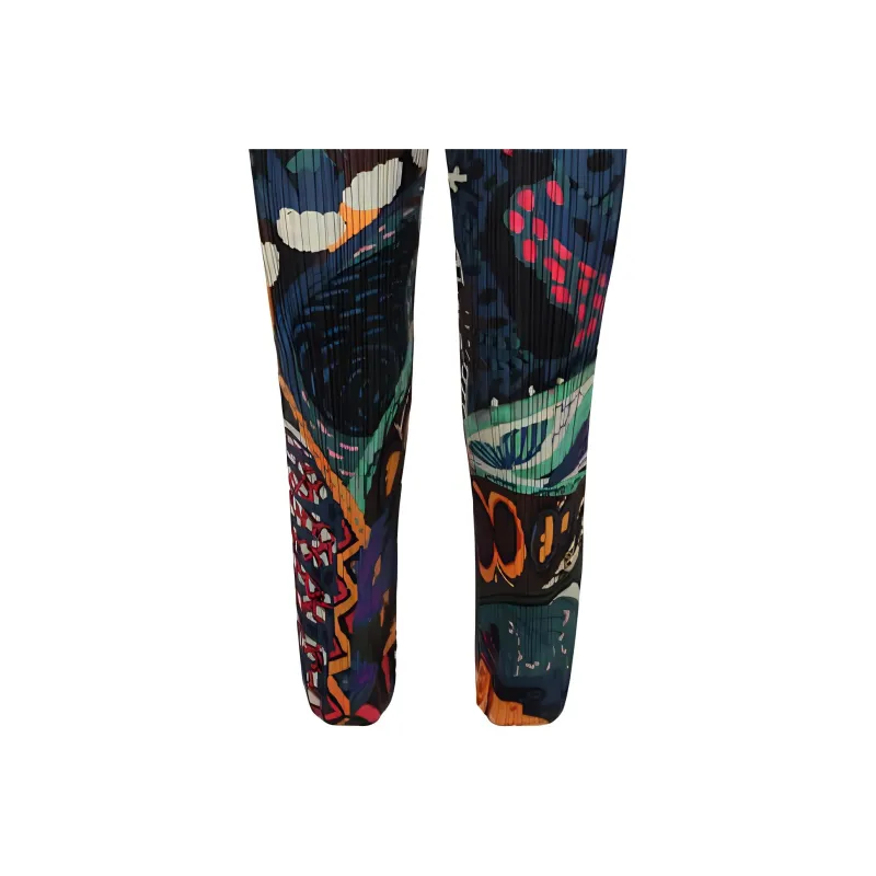 Homme Plissé Issey Miyake Snowrunner Graphic print Pleated Trousers-4