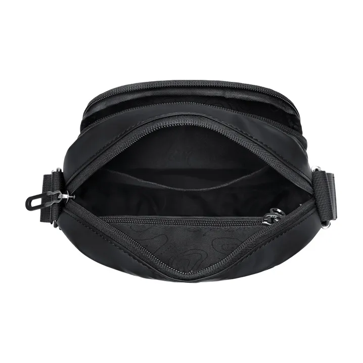 GOLF Water Repellent Fabric Crossbody Bag, Shoulder Bag Men's Dusty Black/Elegant Gray-4