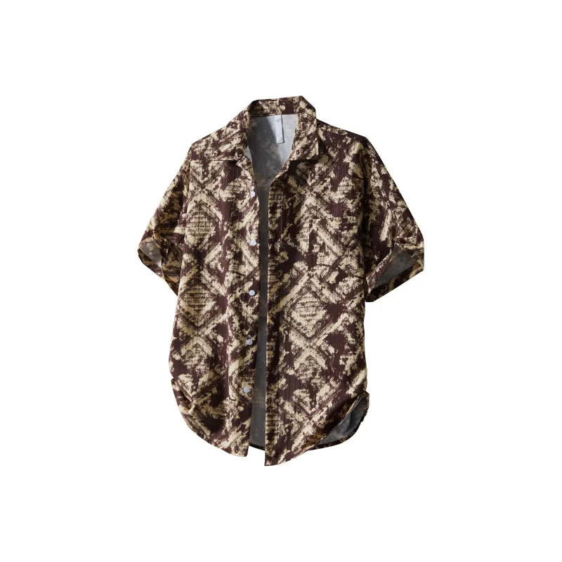 GOODHENLCE SS25 Midsummer Fashion Outfit Fashion Trend Shirt Single Item Unisex Fiji Brown Tone Clothing-0