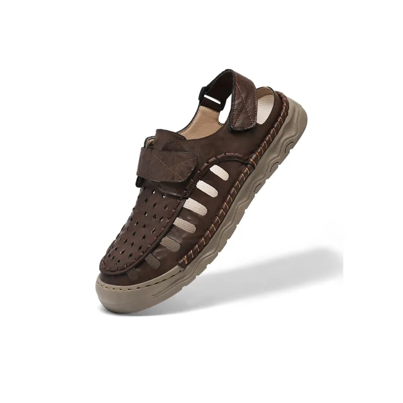 MUSHILANDI Beach Sandals Men Black/Red Brown/Khaki-7