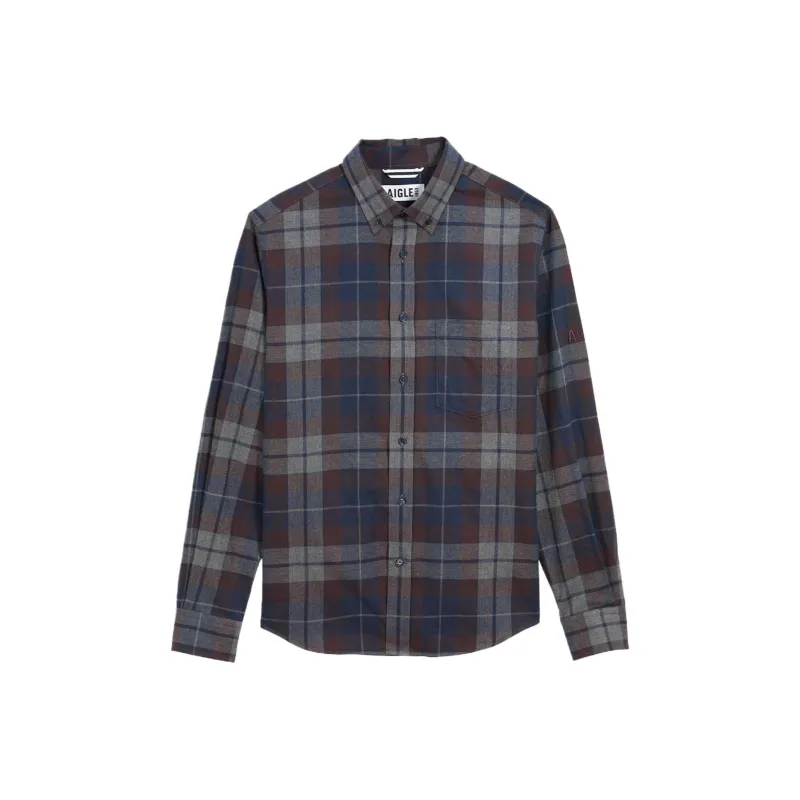 AIGLE Flanel Check Long Sleeve Shirt Men's-7