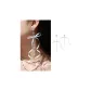 Baby Blue/Gold-Plated Copper Hoop Earrings (1 Pair)