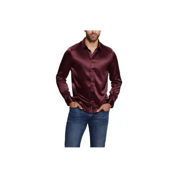 GUESS Long Sleeve Regal Shirt Shirt Men's Red