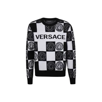 VERSACE Sweaters Men Black White