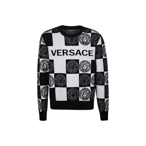 VERSACE Sweaters Men Black White