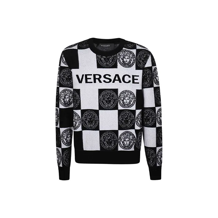 VERSACE Sweaters Men Black White-0