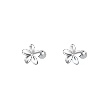 Rhymes S999 Fine Silver Stud Earrings Women's