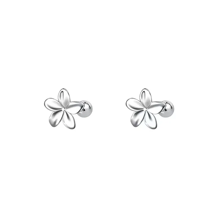 Rhymes S999 Fine Silver Stud Earrings Women's-0