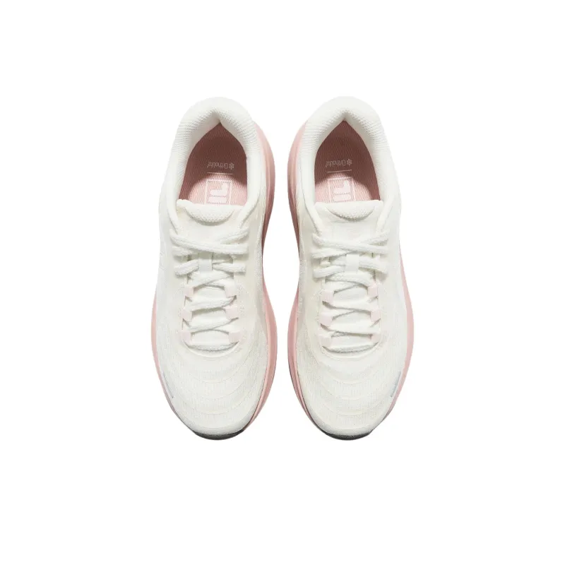 FILA Anti Slip Wear Resistant Low Top Running Shoes Women's White Pink-3