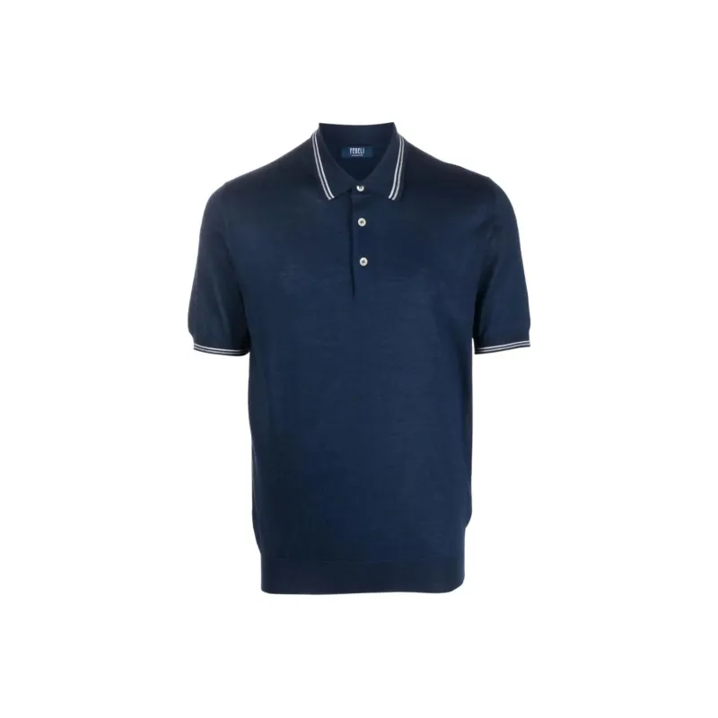 FEDELI Eton Short sleeve Polo Shirt-0