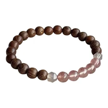 ZUIWENGLANGYASHANWENCHUANG Golden Sandalwood Bracelets Women's