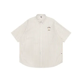 Aape Aapenow Moonface logo Striped Shirt