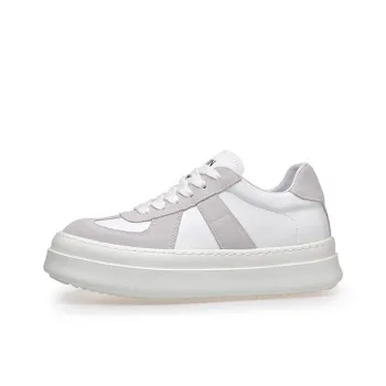 PT'SON Abrasion Resistant Lightweight Height Increasing Low Top Casual Shoes Men's Gray