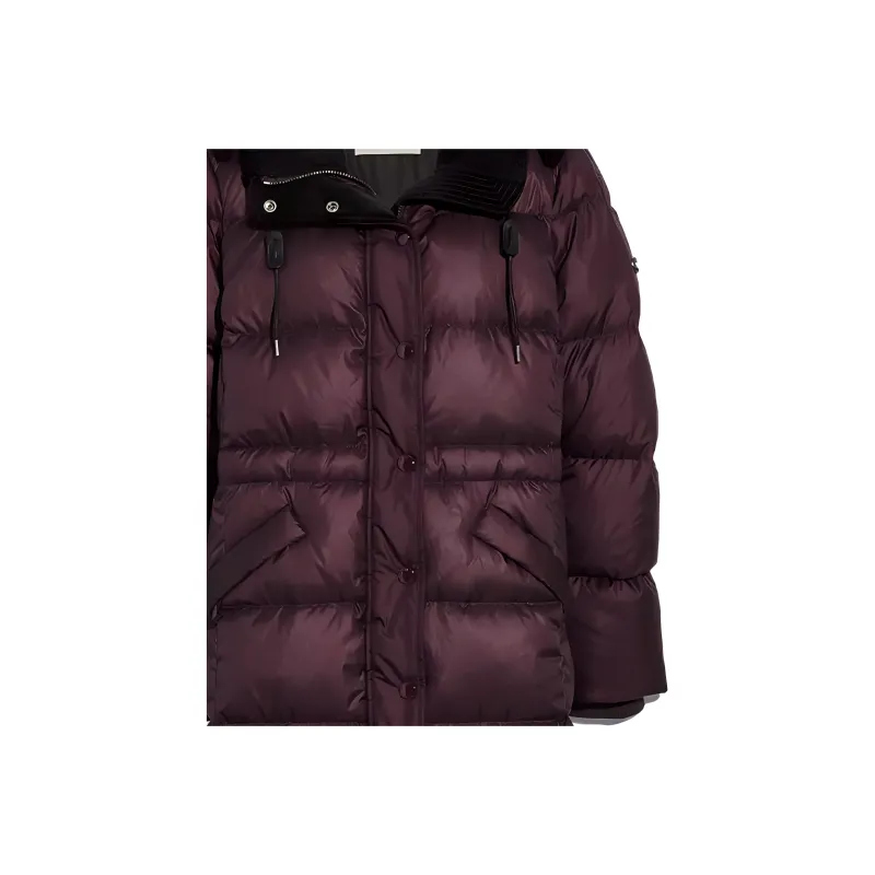 COACH Puffer Jacket Women's Burgundy-4