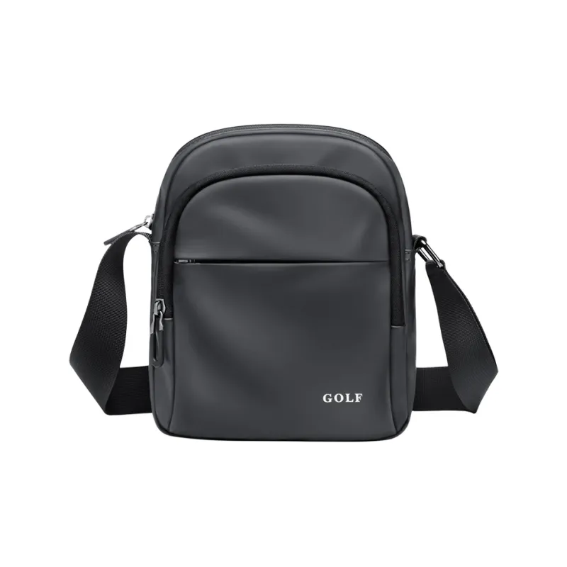 GOLF Water Repellent Fabric Crossbody Bag, Shoulder Bag Men's Dusty Black/Elegant Gray-8