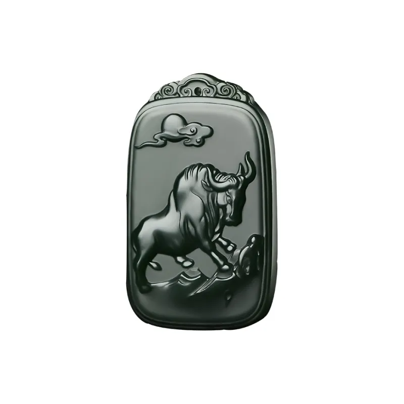 KUNYUYAO Hetian Jade Pendants Green Jade Unisex-3