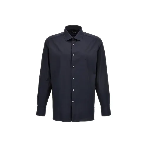 Ermenegildo Zegna Buttoned Curved Hem Shirt