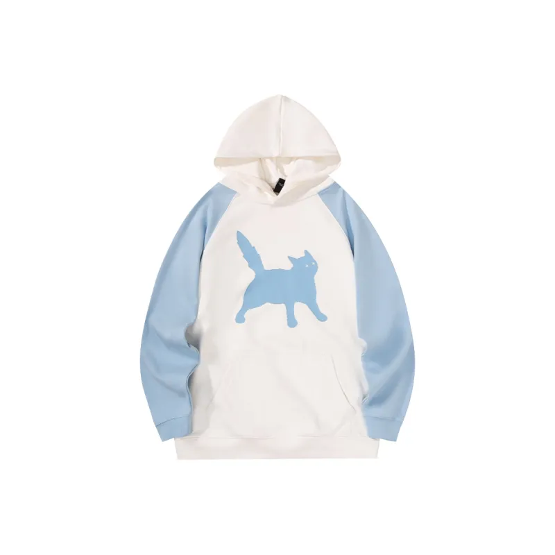 Suamoment Spring And Fall American Casual Hoodie Top Unisex-4