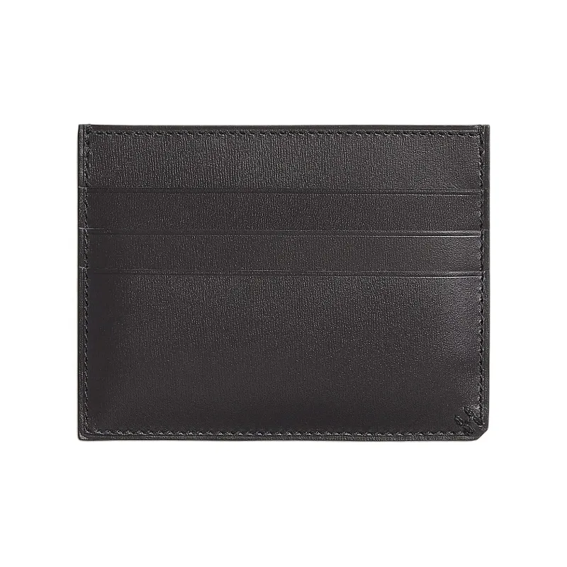 HERMES H Sellier Box Calfskin Card Holder Men's Black-1