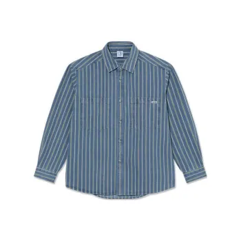 POLAR SKATE CO SS25 Denim Shirt Unisex Blue Yellow