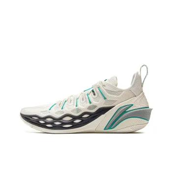 LiNing Buckets Cushioning, Slip Resistant, And Breathable Low Top Basketball Shoes Men's Ivory