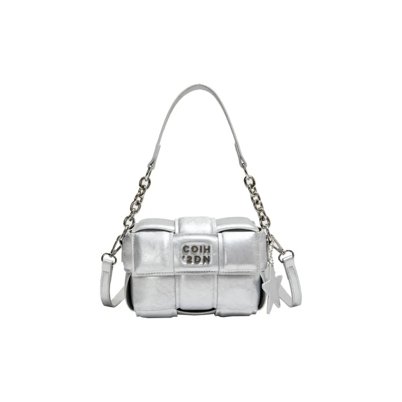 Single Warehouse PU One Shoulder Handbag Regular Women's Ecru/Silver/Pink/Black-12