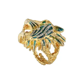 GUCCI Metal, Crystal, Enamel, Glass Beads, Artificial Pearl Rings Unisex Gold