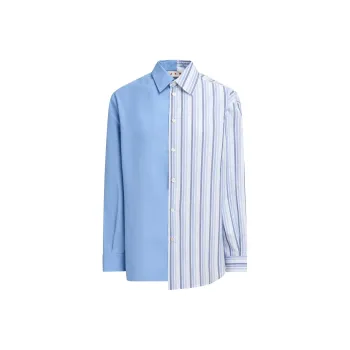 MARNI Striped Asymmetric Hem Shirt