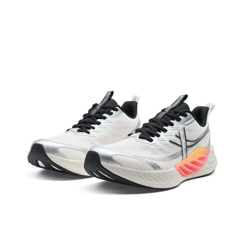 XTEP Hydrogen Wind 8.0 Breathable And Resilient Low Top Sprint Running Shoes Men's White Silver-2